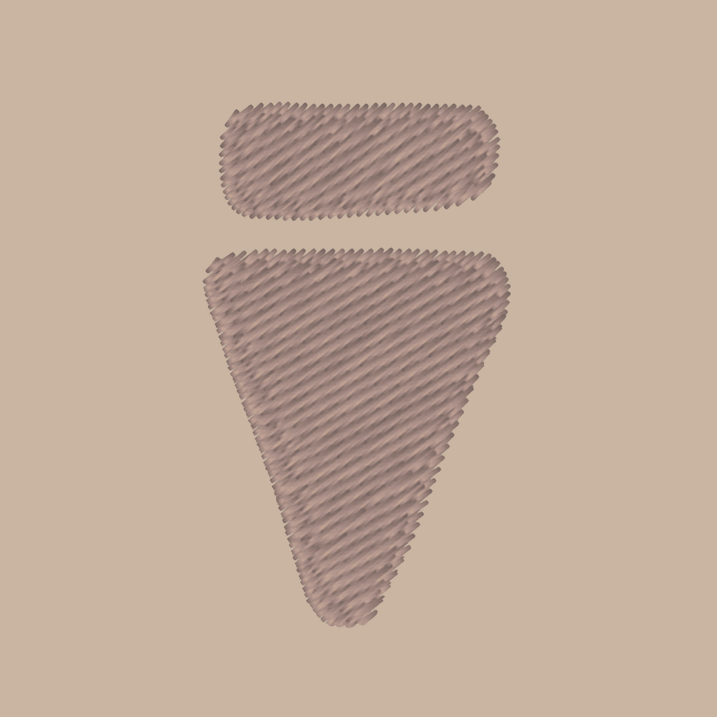 V Logo Subtle Desert Dust Regular T-Shirt