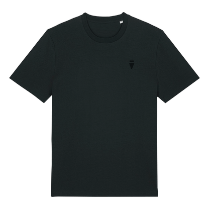 V Logo Subtle Black Regular T-Shirt
