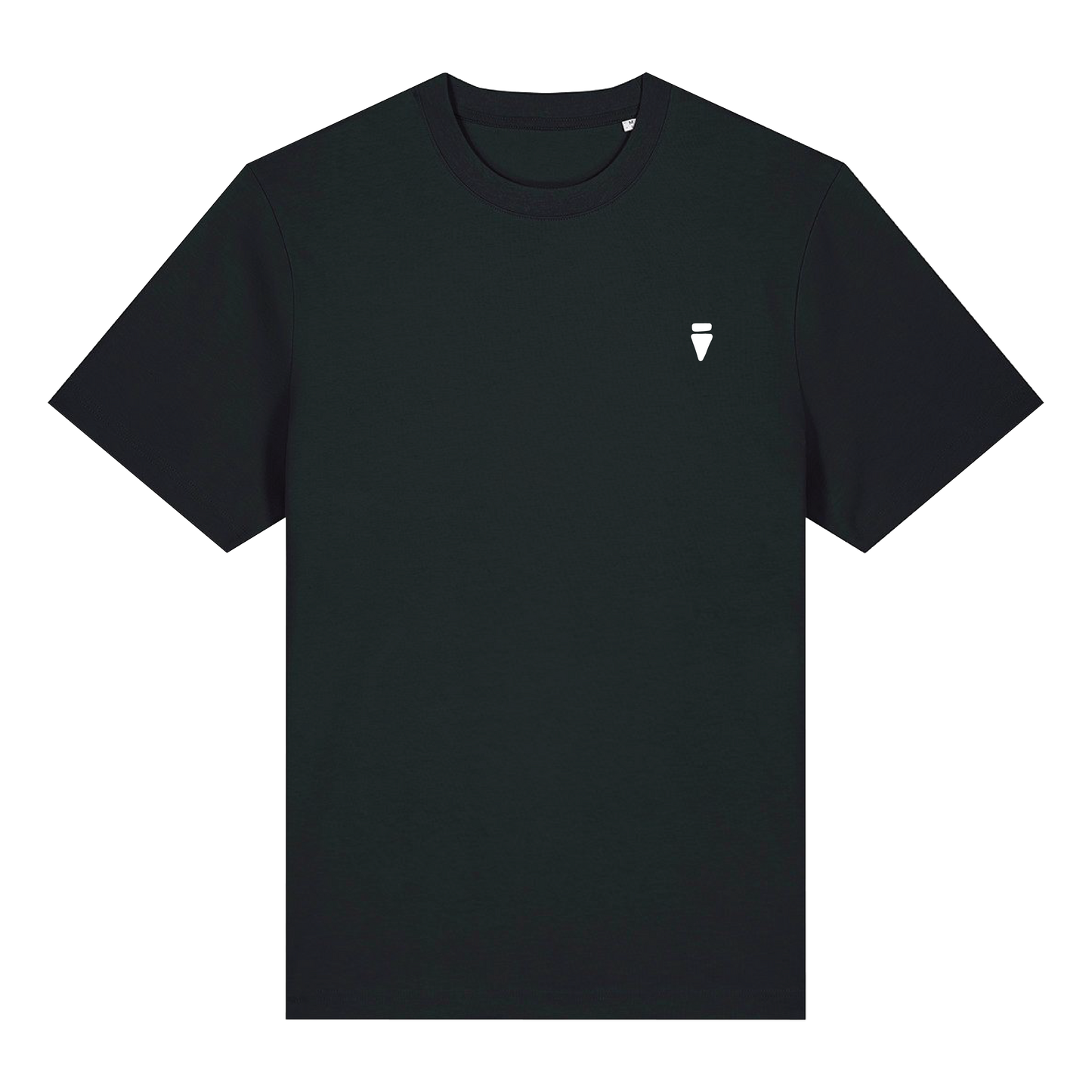 Black reflective t-shirt with multicolor abstract prism artwork on back with white reflective solar detail + glow in the dark embroidery on the front , part of Vybz X THC collab