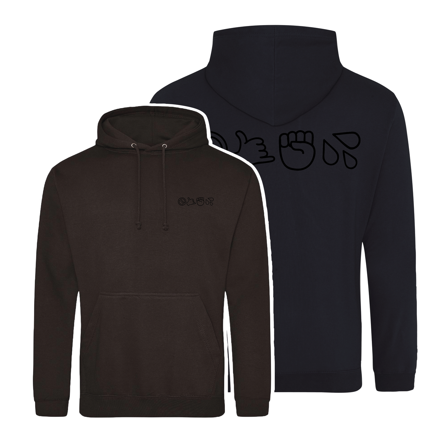 No Phone W**kers Millennial Emoji Hooded Sweat