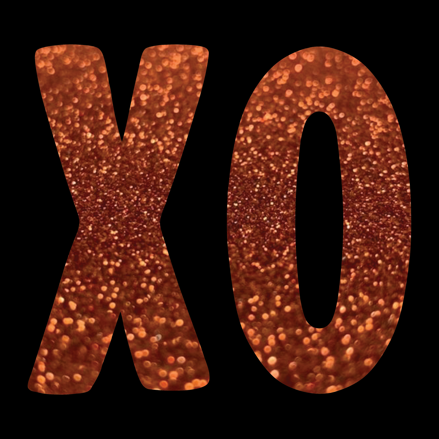 XO Logo Orange Glitter T-Shirt