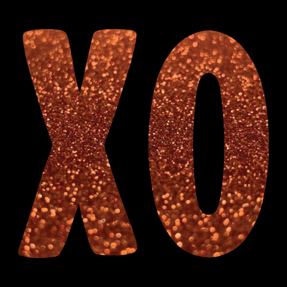 XO Logo Orange Glitter T-Shirt