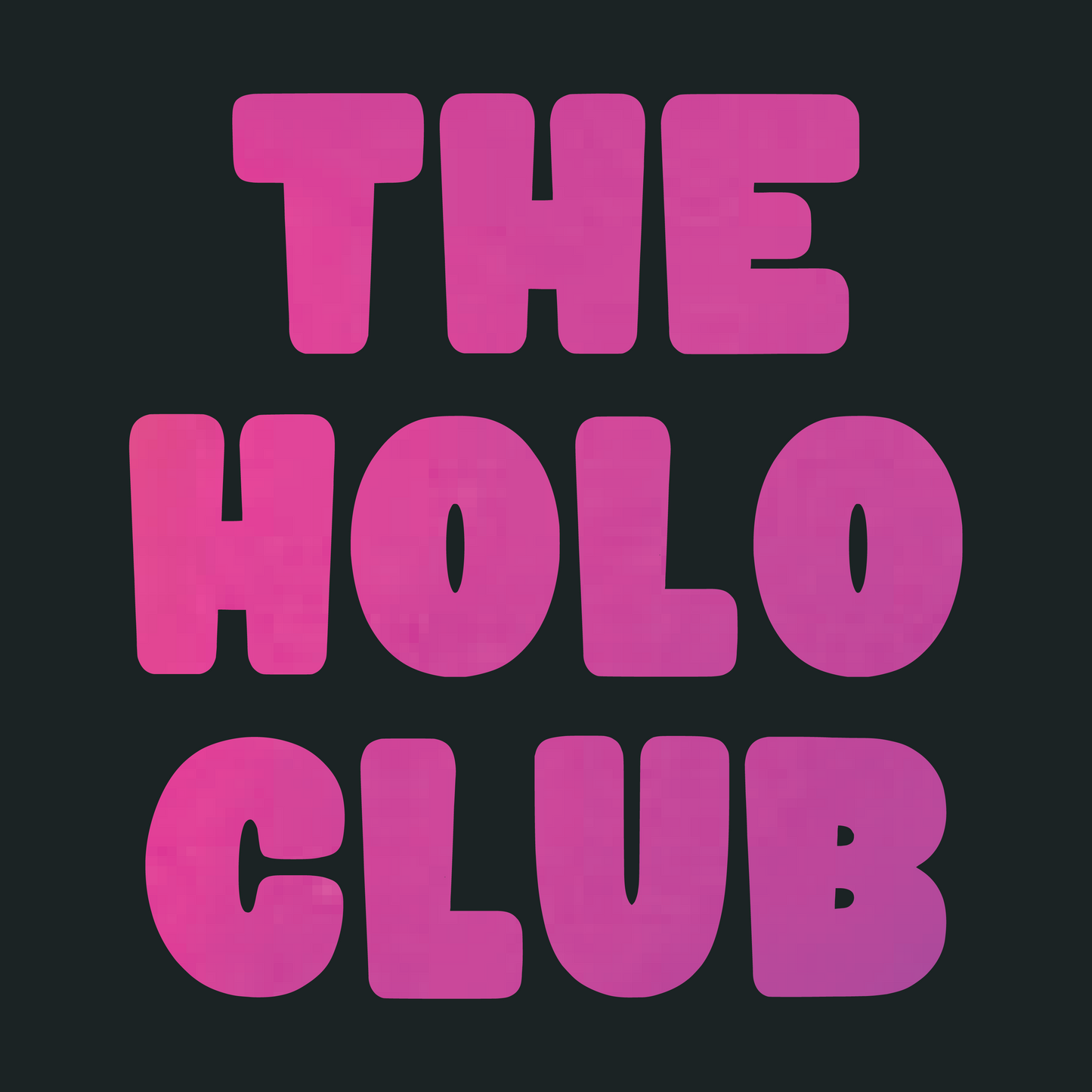 The Holo Club Logo Pink - Glow In The Dark T-Shirt