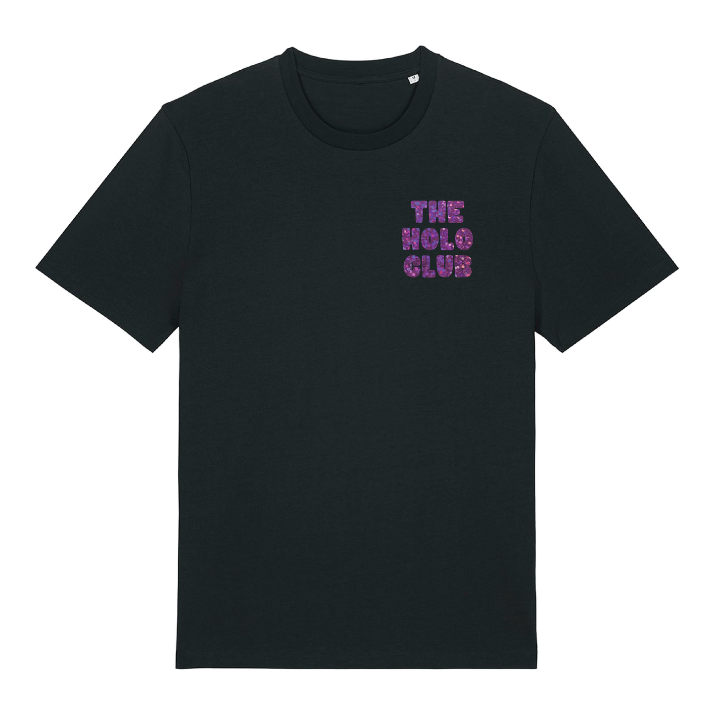 The Holo Club Logo Purple Confetti Holographic T-Shirt
