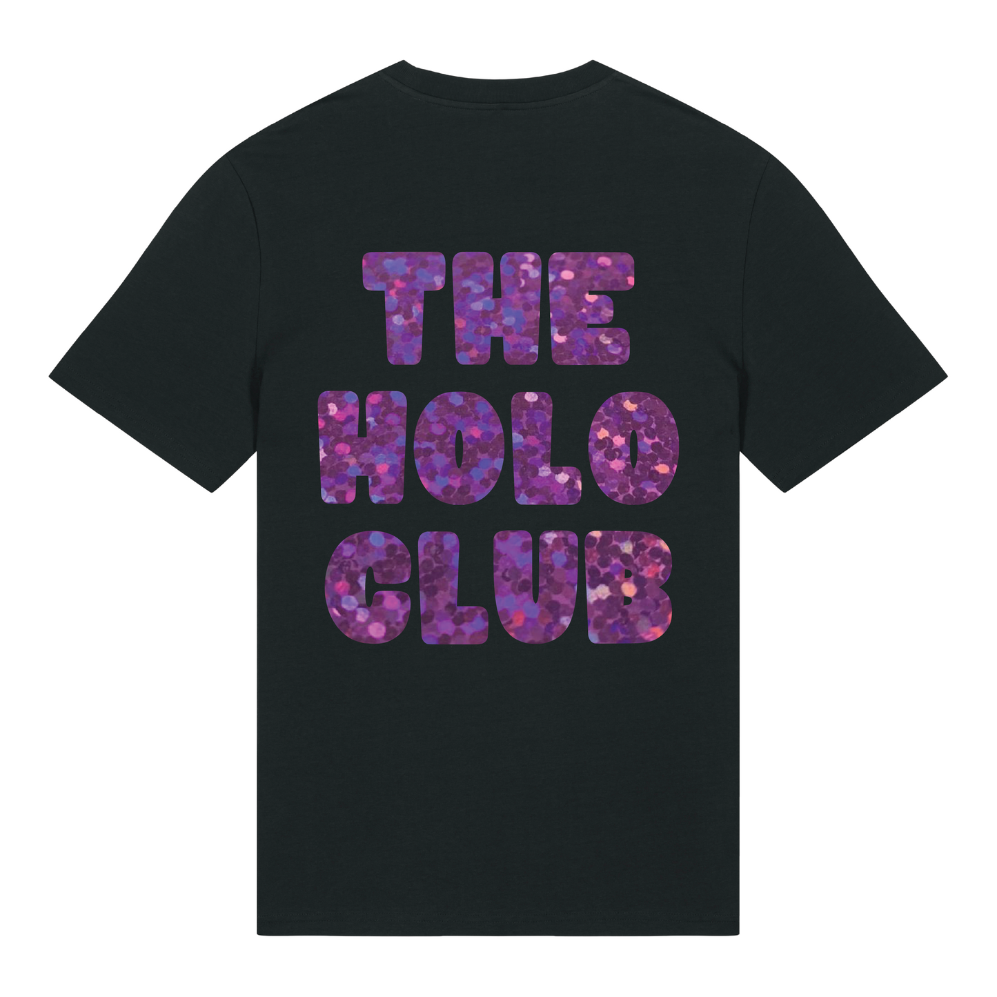 The Holo Club Logo Purple Confetti Holographic T-Shirt