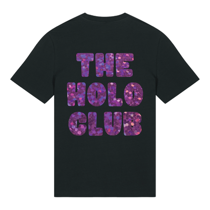 The Holo Club Logo Purple Confetti Holographic T-Shirt