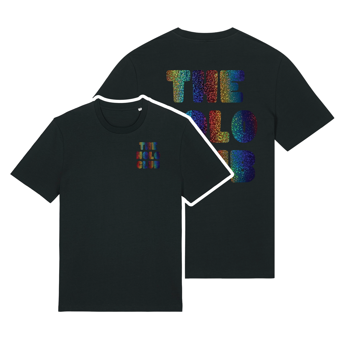 The Holo Club Logo Rainbow Confetti Holographic T-Shirt
