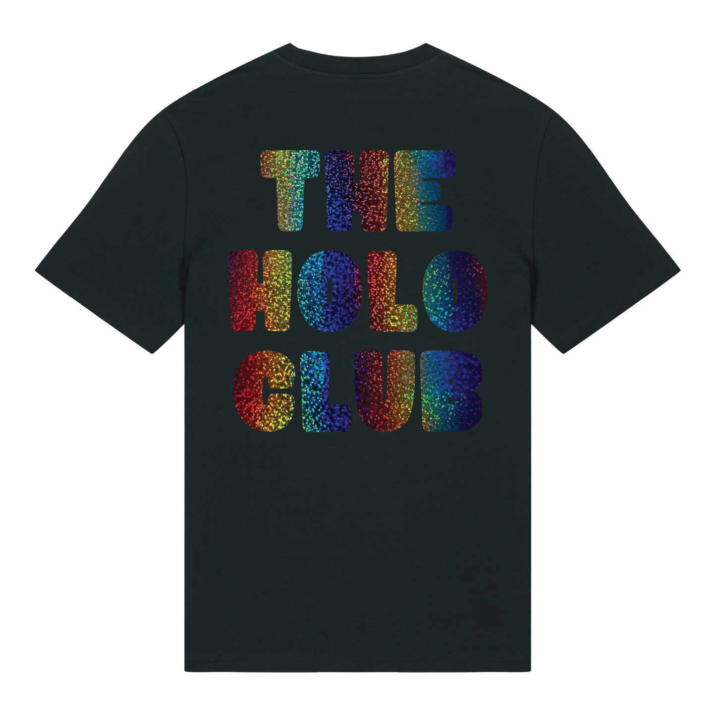 The Holo Club Logo Rainbow Confetti Holographic T-Shirt
