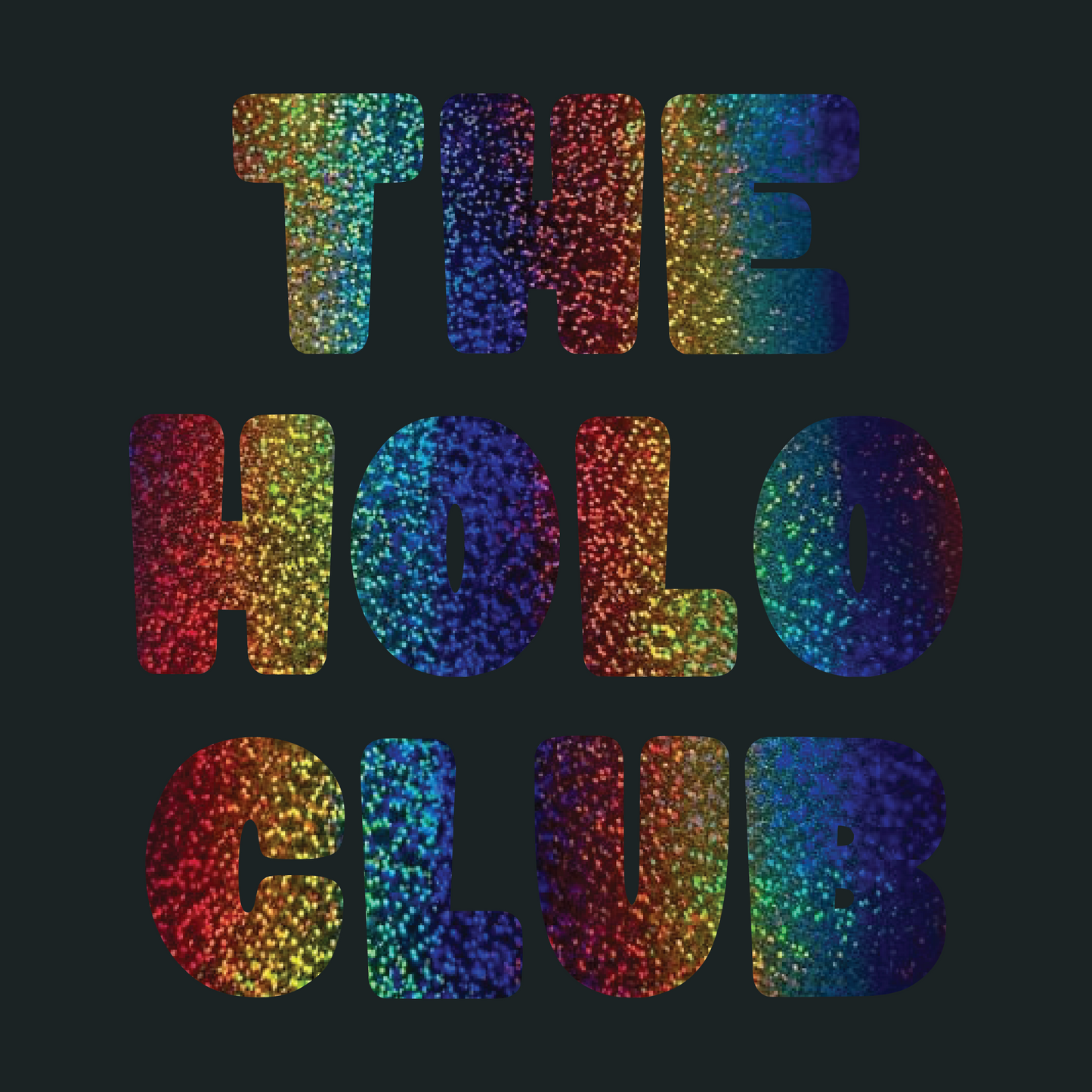 The Holo Club Logo Rainbow Confetti Holographic T-Shirt