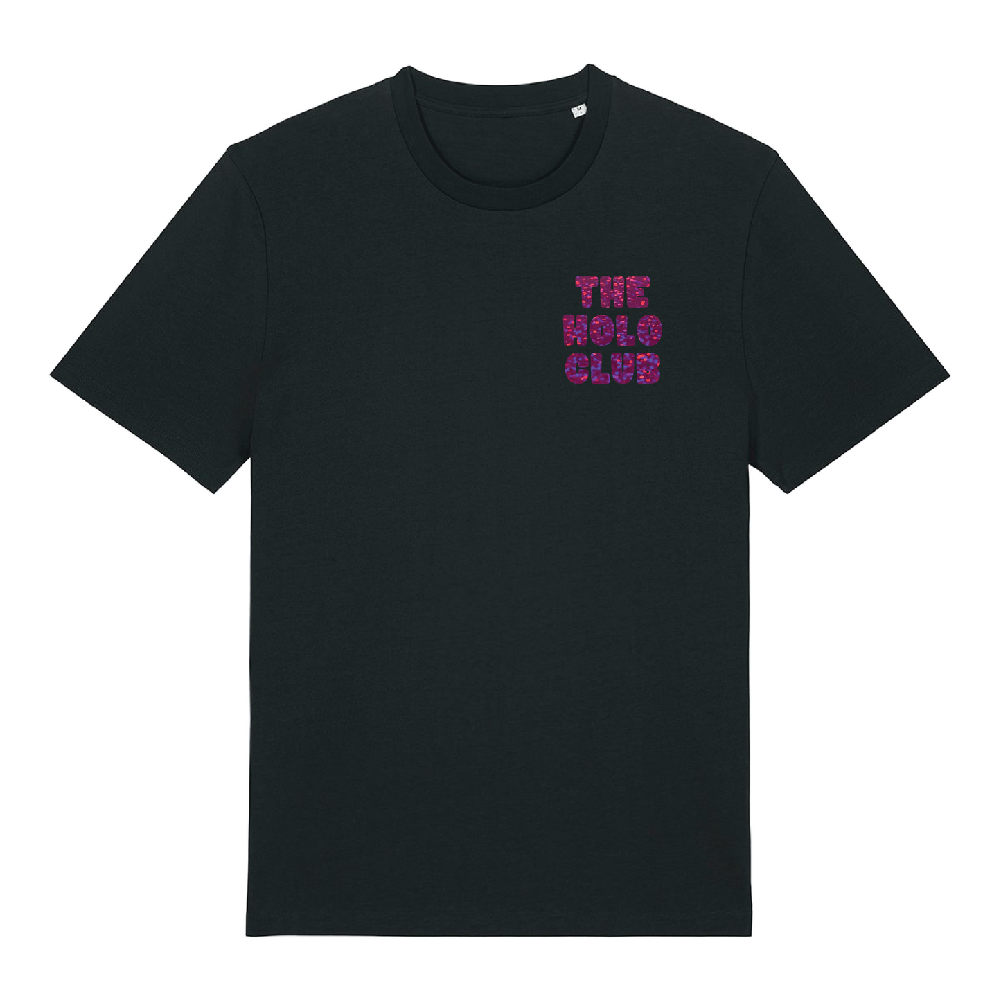 The Holo Club Logo Pink Confetti Holographic T-Shirt