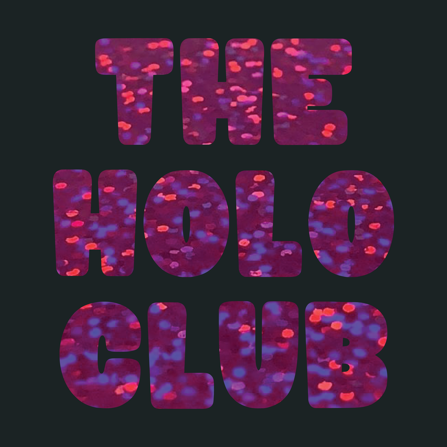 The Holo Club Logo Pink Confetti Holographic T-Shirt