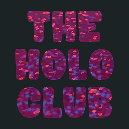 The Holo Club Logo Pink Confetti Holographic T-Shirt