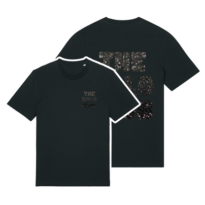 The Holo Club Logo Black Glitter T-Shirt