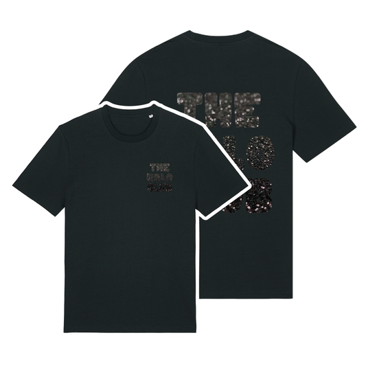 The Holo Club Logo Black Glitter T-Shirt