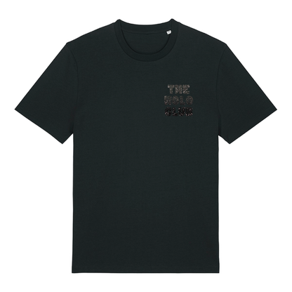 The Holo Club Logo Black Glitter T-Shirt