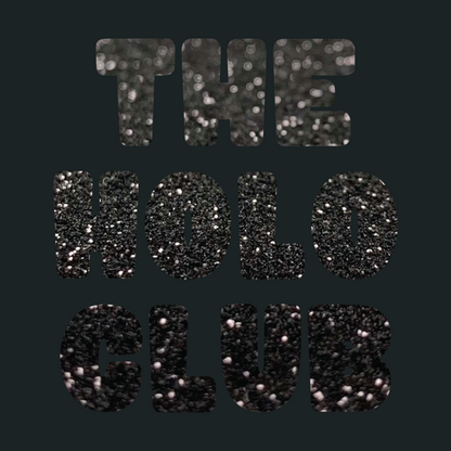 The Holo Club Logo Black Glitter T-Shirt
