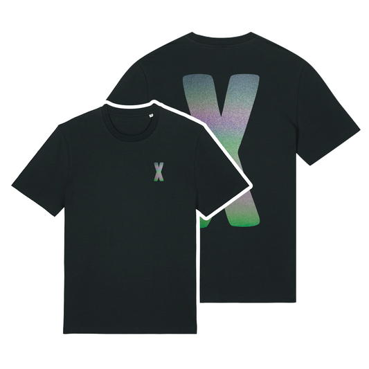 X Logo Black (Rainbow Reflective) T-Shirt