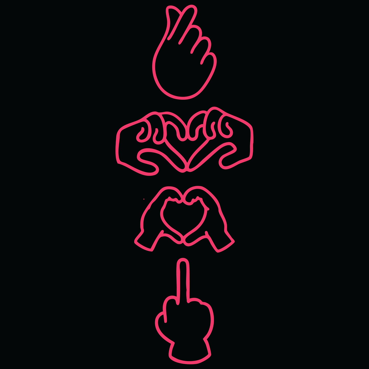 Generational Love Middle Finger T-Shirt