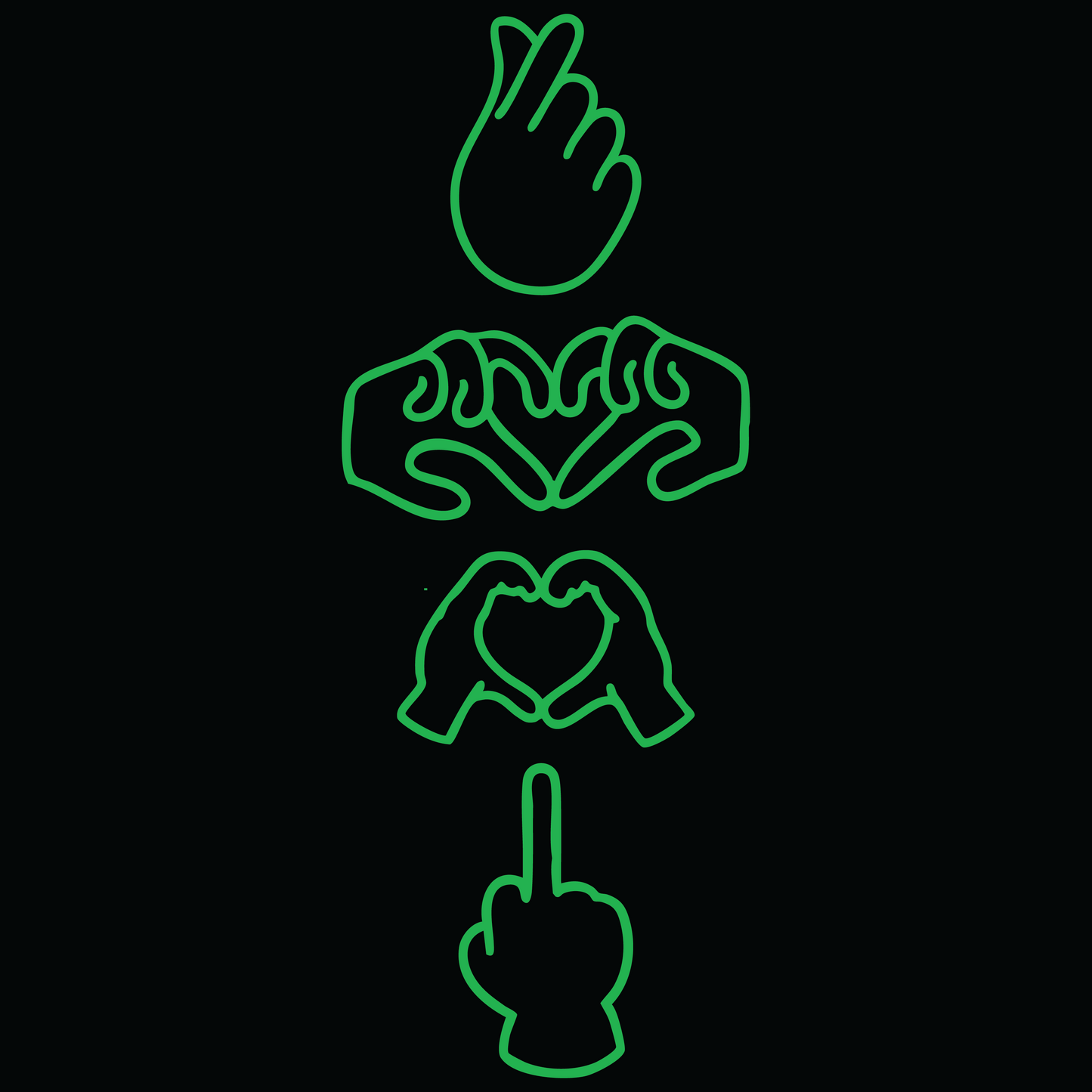 Generational Love Middle Finger T-Shirt